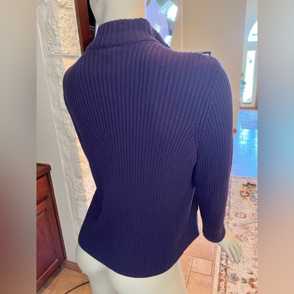 Croft & Barrow Purple Cotton Knitted Puffer Jacket Size Petite Large - Picture 4 of 10